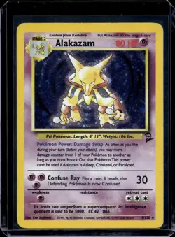 Pokemon Base Set 2 Alakazam Holo 1/130 - Image 1