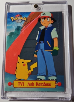 Ask Ketchum Topps Pokemon TV Animation Edition Series 1 TV1 W/Magnetic Case Good - Image 1