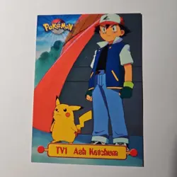 Ask Ketchum Topps Pokemon TV Animation Edition Series 1 TV1 W/Magnetic Case Good - Image 4