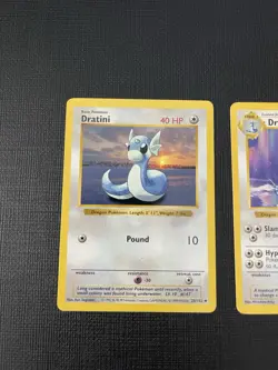Dratini & Dragonair #26/102 #18/102 Pokemon Base Set Shadowless 1999 English - Image 2
