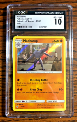 Machamp Holo Rare #13 - CGC GEM MINT 10 - 2019 Detective Pikachu - Pokemon TCG - Image 1