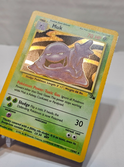 Muk 13/62 Holo Rare Unlimited Fossil Pokemon 233 - Image 3