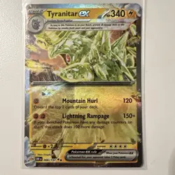 Tyranitar Ex 066/197 Pokemon Sv03: Obsidian Flames Holo Double Rare NM - Image 1