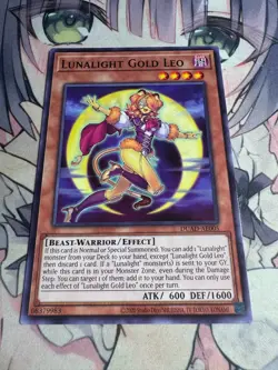 Yugioh Asian English Lunalight Gold Leo x3 playset DUAD-AE005 Common NM - Image 2