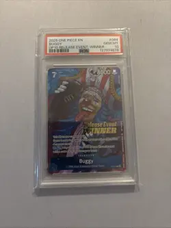 One Piece Card Buggy P-064 Release Event Winner English - PSA 10 GEM MT - Image 1