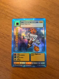 Candlemon ST-41S, Vintage Series 1 Starter Bandai Digimon Card, Foil, Rare - Image 1