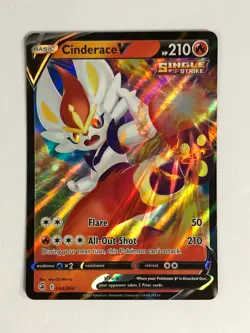 Pokemon Card Fusion Strike Cinderace V 044/264 NM - Image 1