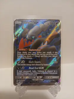 Darkrai GX Full Art Holo Card 139/147 Sm-Burning Shadows Heavy Play - Image 1