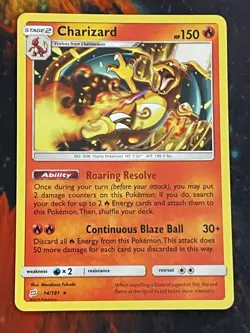 POKEMON CHARIZARD 14/181 RARE TEAM UP NM CARD - Image 1