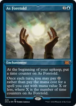 As Foretold (Foil Etched) -Foil Near Mint MTG Double Masters 2022 - Image 1