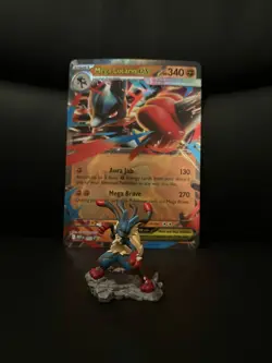 Mega Lucario ex 012 Jumbo Cards Holo with Figurine! - Image 1