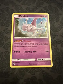 Pokemon Mewtwo SM77 Black Star Promo Holo Card - Image 1