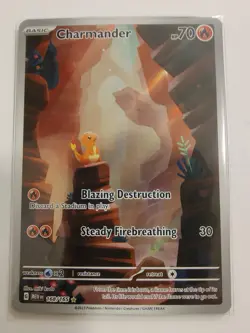 Pokemon TCG Charmander Scarlet Violet-151 Holo Illustration Rare Card 168/165 - Image 1