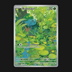 Pokemon TCG Bulbasaur Scarlet Violet-151 Illustration Rare Card 166/165 - Image 1