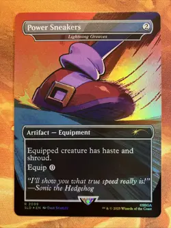 MTG Foil Borderless Power Sneakers - Lightning Greaves Secret Lair: X Sonic!! - Image 1