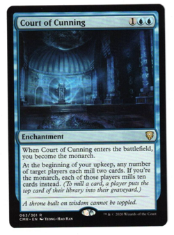 MTG COURT OF CUNNING COMMANDER LEGENDS RARE BLUE ENCHANTMENT NM MILL MONARCH EDH - Image 1