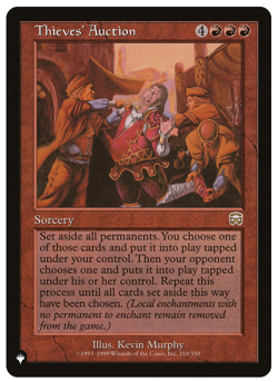 MTG - Thieves' Auction - Rare Sorcery - The List: Mercadian Masques (MMQ) - M/NM - Image 1