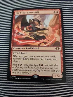 Slickshot Show-Off Outlaws of Thunder Junction Regular 146 Red NM - Image 1