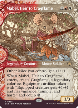 Mabel, Heir to Cragflame - BLB #336 | NORMAL | NM | MTG | BORDERLESS | SHOWCASE - Image 1