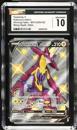 ?? CGC 10 Toxtricity V SV112/SV122 Shining Fates Shiny Vault Holo Pokemon - Image 1