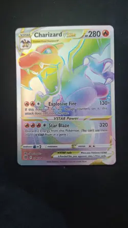 Pokemon TCG Charizard VSTAR Brilliant Stars 174/172 Rainbow Rare - Image 1