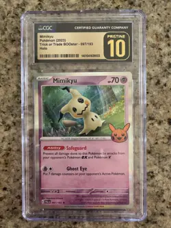CGC 10 PRISTINE - Trick or Trade Halloween 097/193 Mimikyu HOLO Eq. To PSA 10 - Image 1