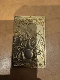 Pokemon Charizard Trading Card 23k Gold Plated Burger King 1999 Card Only - Image 1