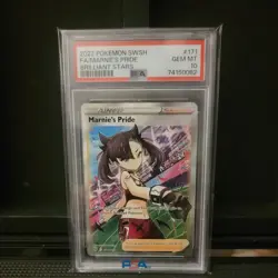 Psa 10 Marnie's Pride (Full Art) 171/172 Swsh09: Brilliant Stars Holo Pokemon - Image 1