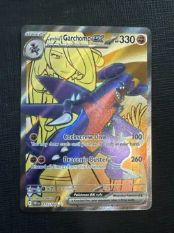 Pokemon TCG 2025 Cynthia’s Garchomp Ex 215/182 Destined Rivals NM - Image 1