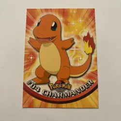1999 Topps Pokemon TV Animation Series 1 - Charmander #04 Blue Logo Non Holo - Image 1