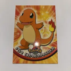 1999 Topps Pokemon TV Animation Series 1 - Charmander #04 Blue Logo Non Holo - Image 2