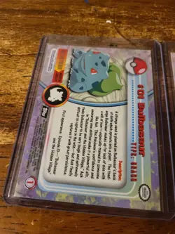 Pokemon Black Topps Logo Chrome Bulbasaur Ivysaur Venusaur Holo Foil - Image 3