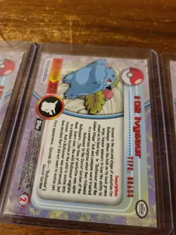 Pokemon Black Topps Logo Chrome Bulbasaur Ivysaur Venusaur Holo Foil - Image 5