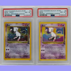 Pokemon Mew Holo Black Star Promo #9 & Mew #8 PSA 8 NM/Mint - Image 1
