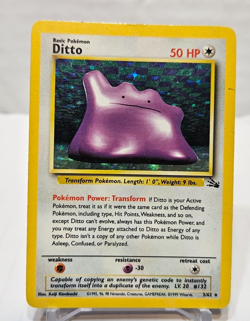 Ditto 3/62 Holo Rare Unlimited Fossil Pokemon 228 - Image 1