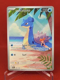 Pokemon TCG Destined Rivals Misty's Lapras 194/182 NM Illustration Rare Holo - Image 1