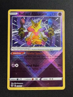 Pokemon TCG - Radiant Alakazam 059/195 - Silver Tempest - Holo - NM - Image 1