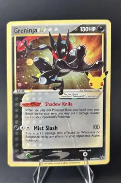 Gold Star Greninja Holo SWSH144 Black Star Promos Celebrations Pokemon TCG [MP] - Image 4
