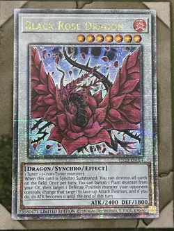 Yugioh BLACK ROSE DRAGON Quarter Century Rare TN23-EN014 - Image 1