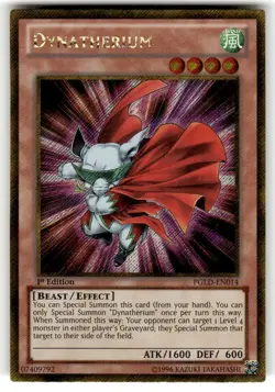 Yugioh! Dynatherium PGLD-EN014 Gold Secret Rare 1st Edition NM - Image 1