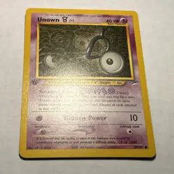 Unown [V] 89/105 Neo Destiny 1st Edition Pokemon TCG Vintage Card WOTC NM - Image 4