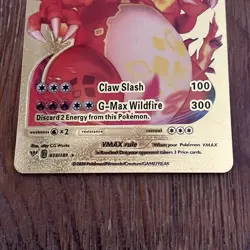 Charizard VMAX Gold Foil Pokemon Card Fan Art Card! - Image 3