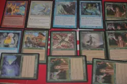 MTG 14x invasion weatherlight apocalypse urza's green blue magic card lot MP - Image 1