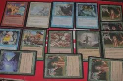 MTG 14x invasion weatherlight apocalypse urza's green blue magic card lot MP - Image 2