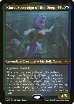Kiora, Sovereign of the Deep - Foil Etched MAT NM MTG - Image 1