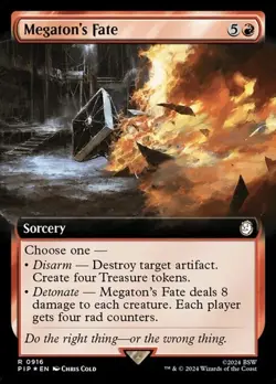Megaton's Fate - Surge Foil Extended Art PIP NM MTG - Image 1