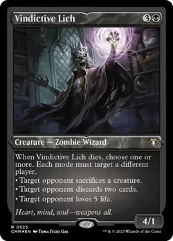 Vindictive Lich - Foil Etched CM NM MTG - Image 1