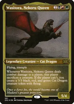 Wasitora, Nekoru Queen - Foil Etched 2X2 NM MTG - Image 1
