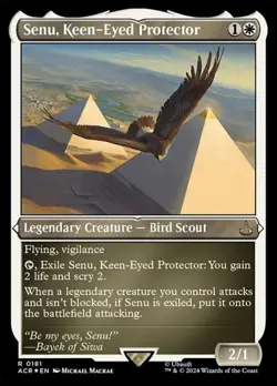 Senu, Keen-Eyed Protector - Foil Etched Assassin's Creed NM MTG - Image 1