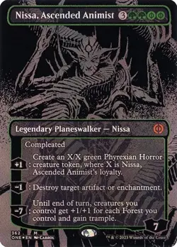 Nissa, Ascended Animist - Oil Slick Foil Extended Art ONE NM MTG - Image 1